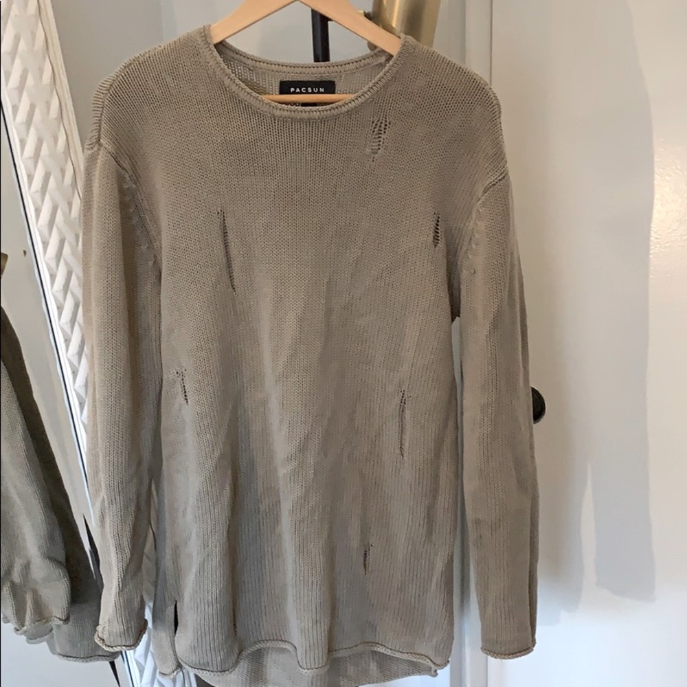 Taupe knit fashion sweater